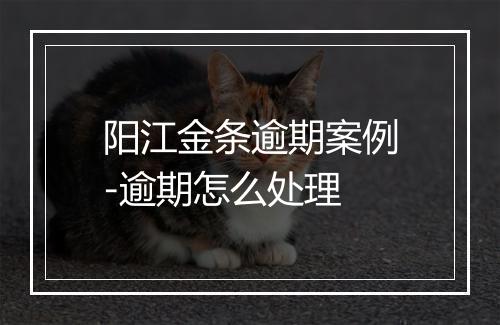 阳江金条逾期案例-逾期怎么处理