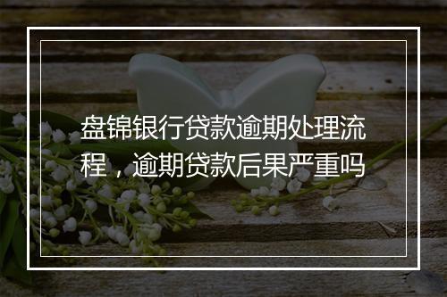 盘锦银行贷款逾期处理流程，逾期贷款后果严重吗