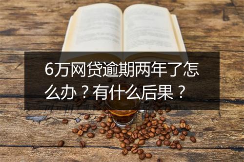 6万网贷逾期两年了怎么办？有什么后果？