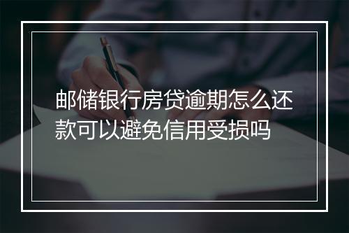 邮储银行房贷逾期怎么还款可以避免信用受损吗