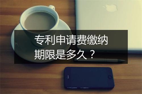 专利申请费缴纳期限是多久？