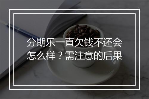 分期乐一直欠钱不还会怎么样？需注意的后果
