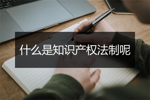 什么是知识产权法制呢