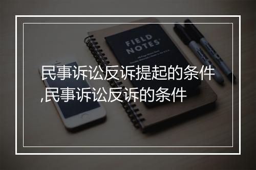民事诉讼反诉提起的条件,民事诉讼反诉的条件