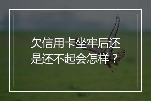 欠信用卡坐牢后还是还不起会怎样？