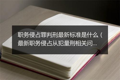 职务侵占罪判刑最新标准是什么（最新职务侵占从犯量刑相关问题）