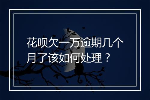 花呗欠一万逾期几个月了该如何处理？