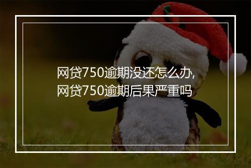 网贷750逾期没还怎么办,网贷750逾期后果严重吗