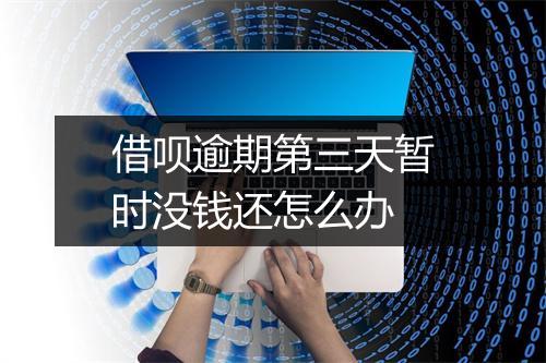 借呗逾期第三天暂时没钱还怎么办