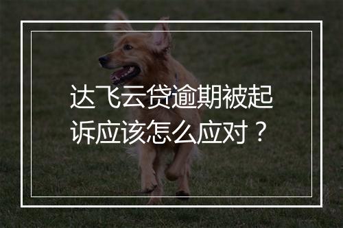 达飞云贷逾期被起诉应该怎么应对？
