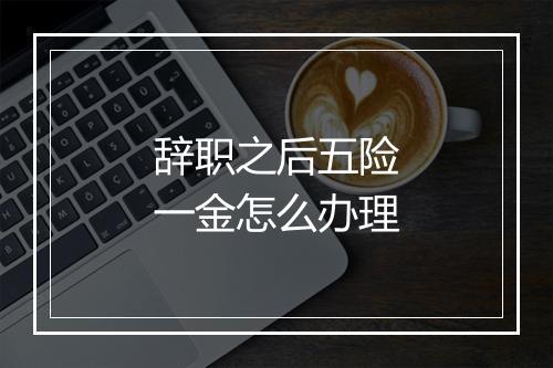 辞职之后五险一金怎么办理