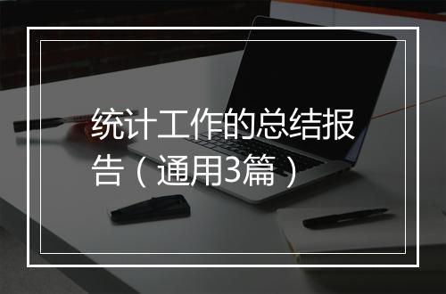 统计工作的总结报告（通用3篇）
