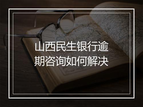 山西民生银行逾期咨询如何解决