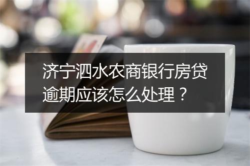 济宁泗水农商银行房贷逾期应该怎么处理？