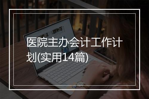 医院主办会计工作计划(实用14篇)
