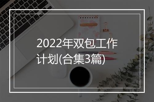 2022年双包工作计划(合集3篇)