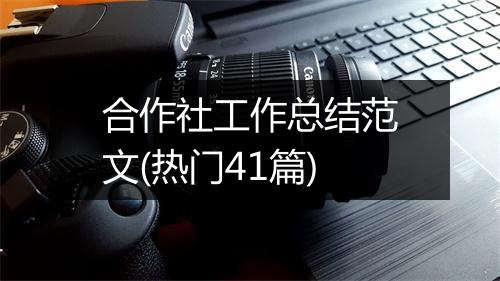 合作社工作总结范文(热门41篇)