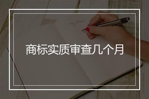 商标实质审查几个月