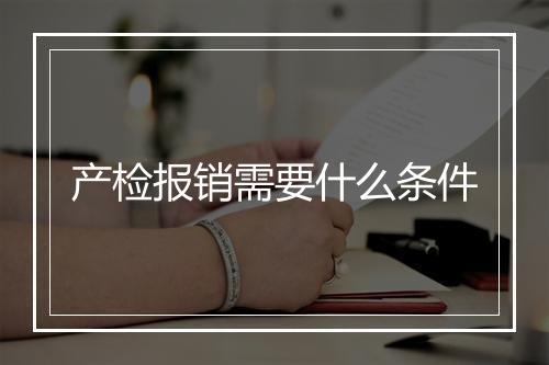 产检报销需要什么条件