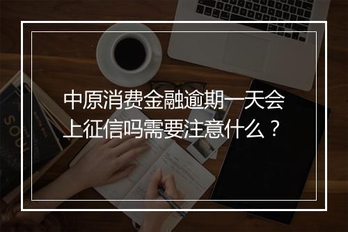中原消费金融逾期一天会上征信吗需要注意什么？