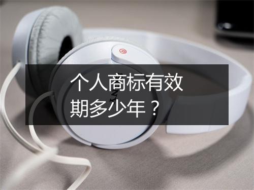 个人商标有效期多少年？