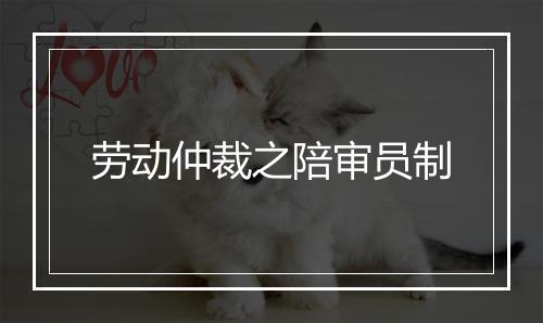 劳动仲裁之陪审员制