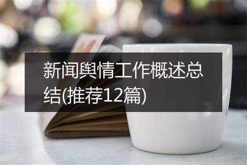 新闻舆情工作概述总结(推荐12篇)