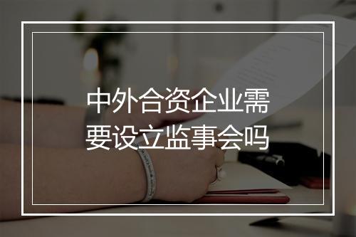 中外合资企业需要设立监事会吗