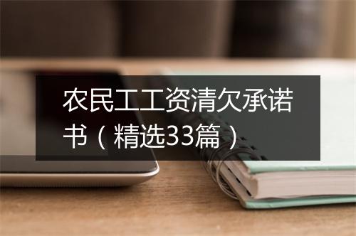 农民工工资清欠承诺书（精选33篇）