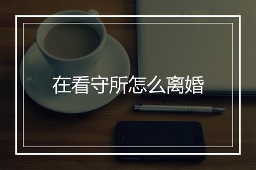 在看守所怎么离婚