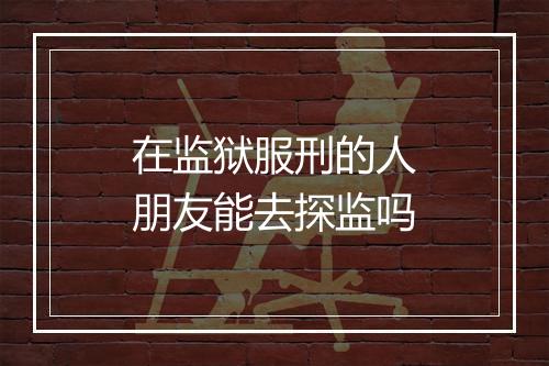 在监狱服刑的人朋友能去探监吗