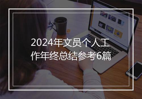 2024年文员个人工作年终总结参考6篇