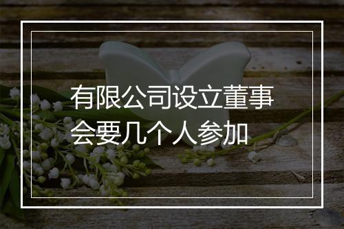 有限公司设立董事会要几个人参加