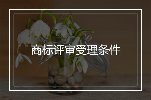 商标评审受理条件