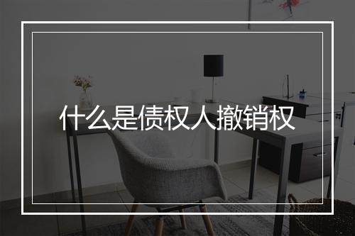 什么是债权人撤销权