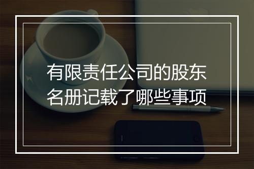 有限责任公司的股东名册记载了哪些事项
