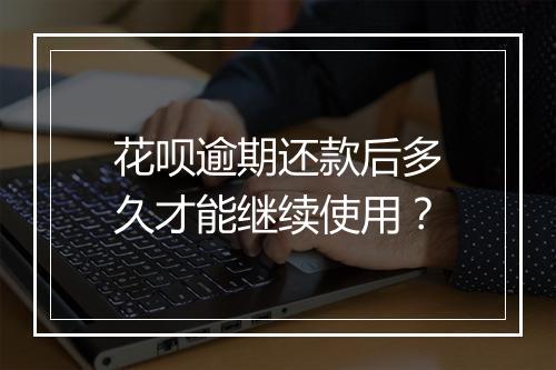 花呗逾期还款后多久才能继续使用？