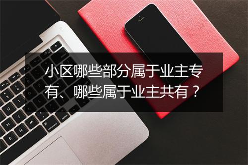 小区哪些部分属于业主专有、哪些属于业主共有？