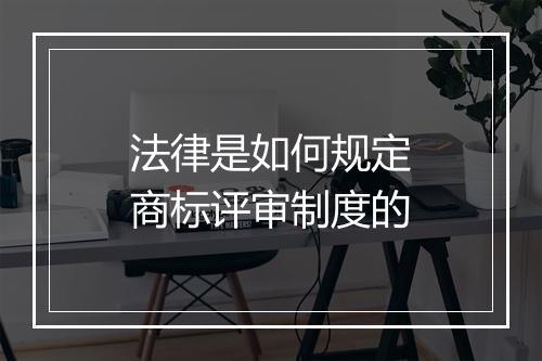 法律是如何规定商标评审制度的