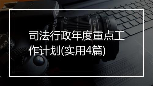 司法行政年度重点工作计划(实用4篇)