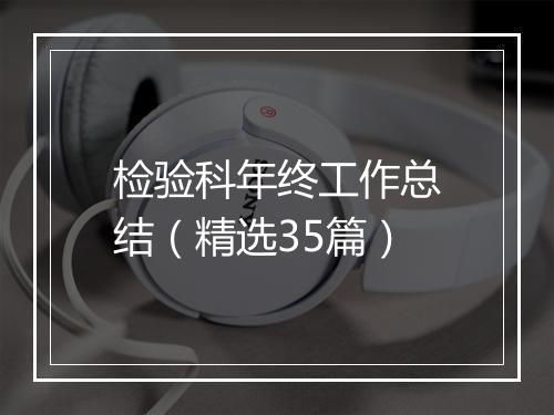 检验科年终工作总结（精选35篇）