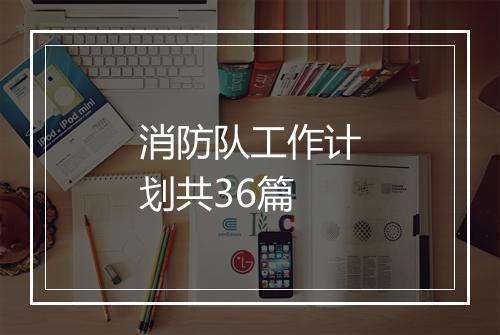 消防队工作计划共36篇
