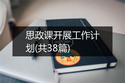 思政课开展工作计划(共38篇)