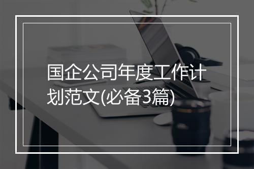 国企公司年度工作计划范文(必备3篇)