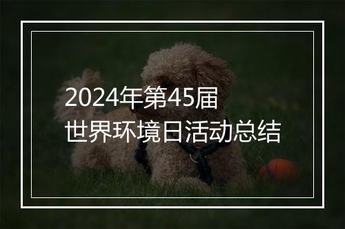 2024年第45届世界环境日活动总结