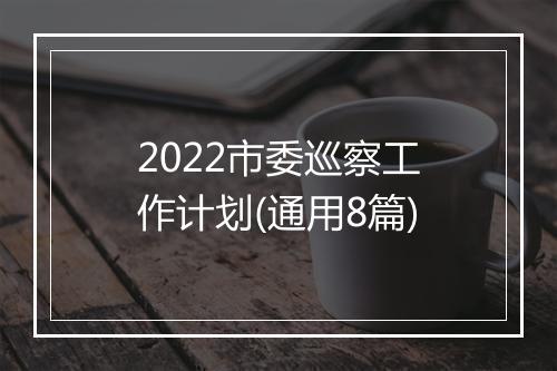 2022市委巡察工作计划(通用8篇)