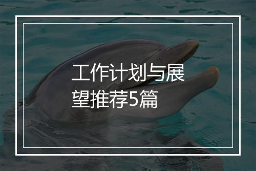 工作计划与展望推荐5篇