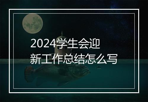 2024学生会迎新工作总结怎么写