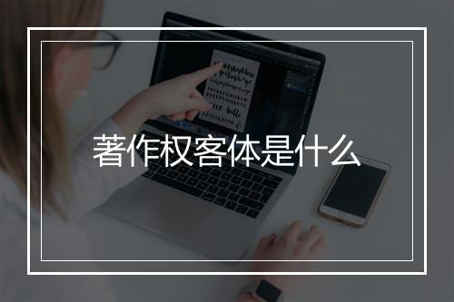 著作权客体是什么