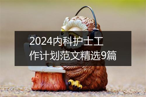 2024内科护士工作计划范文精选9篇